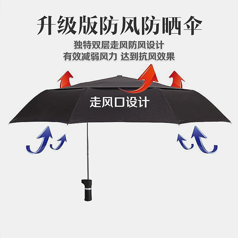 

double-layer folding umbrella special-shaped windproof umbrella reinforced anti-wind eccentric umbrella baby stroller parasol