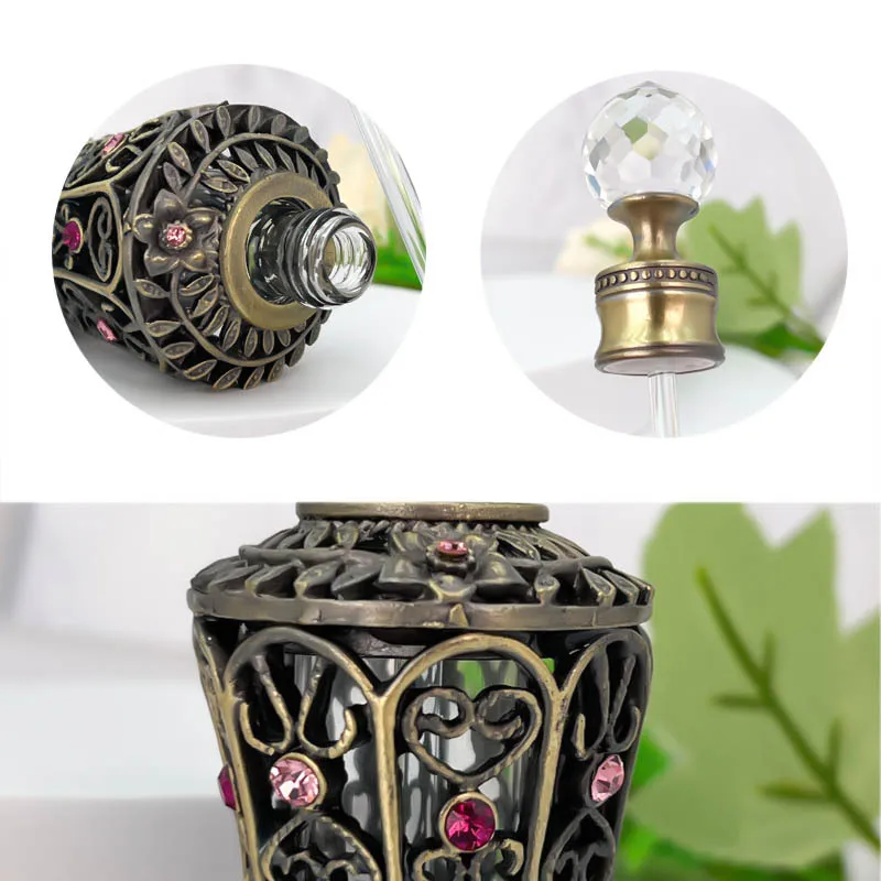 10ml Empty Diamond Perfume Bottle Middle East Dubai Style Classic Travel Essential Oil Dispenser Bottle  High Quality Fragrance