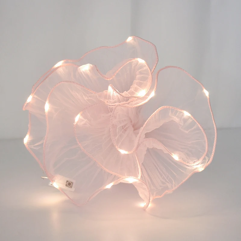White Emit Light Floral Packaging For Bouquets LED Luminous Flower Wrapping Paper Proposal Wedding Birthday Party Decor