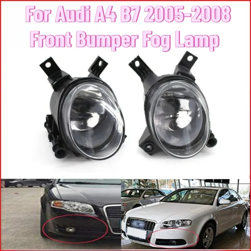 

For Audi A4 B7 2005-2008 Front Bumper Fog Lamp Anti-Fog Light Durable ABS Replacement Parts OEM Quality Fit Chassis Code 8E