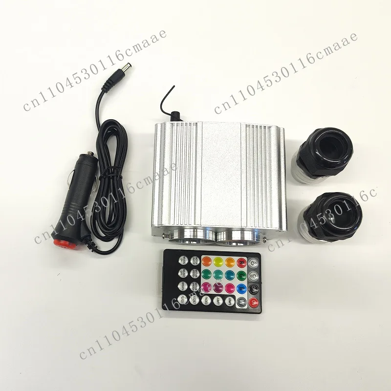 12vRGBW Double Head Scintillation with Turntable Car Home Roof Ceiling Gypsy Star 500 Optical Fibers 3 Meters