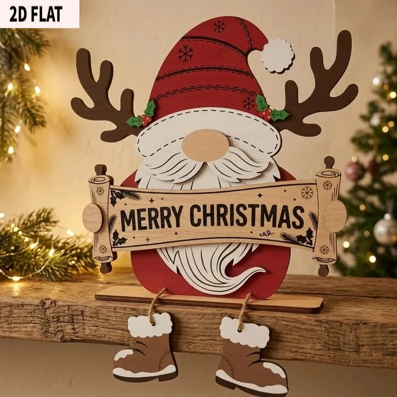 2/1 Piece Set of 2D Flat Wooden Christmas Decorative Plaques, Party Decorations, Perfect Holiday Gifts, Home Wall Decorations, Welcome Signs, Desktop Office Decorations, Halloween Decorations, Suitable for All Settings, Vintage, Pastoral, Home, Country-Style Wooden Christmas Reindeer Antlers, Gnome Tabletop Decorations, Christmas Flags, Hanging Boots, Fireplace Decorations, Decorative Signs and Plaques, Halloween and Christmas Gifts