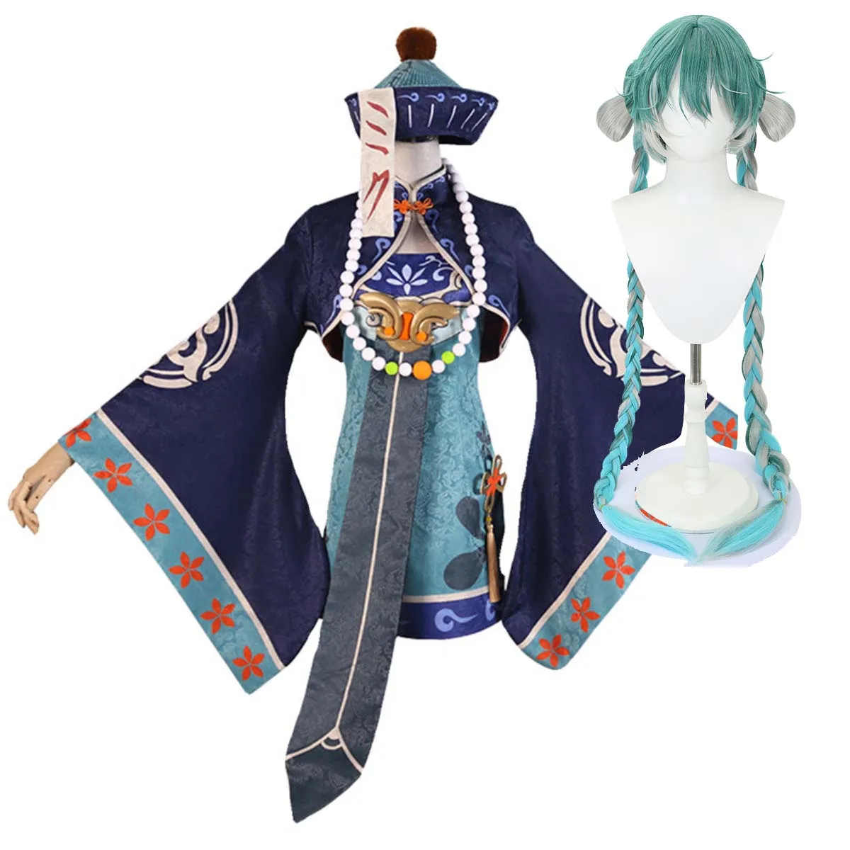 ハロウィンパーティー-vocaloid-ミクリトルゾンビコスプレ中国の吸血鬼の衣装またはウィッグ