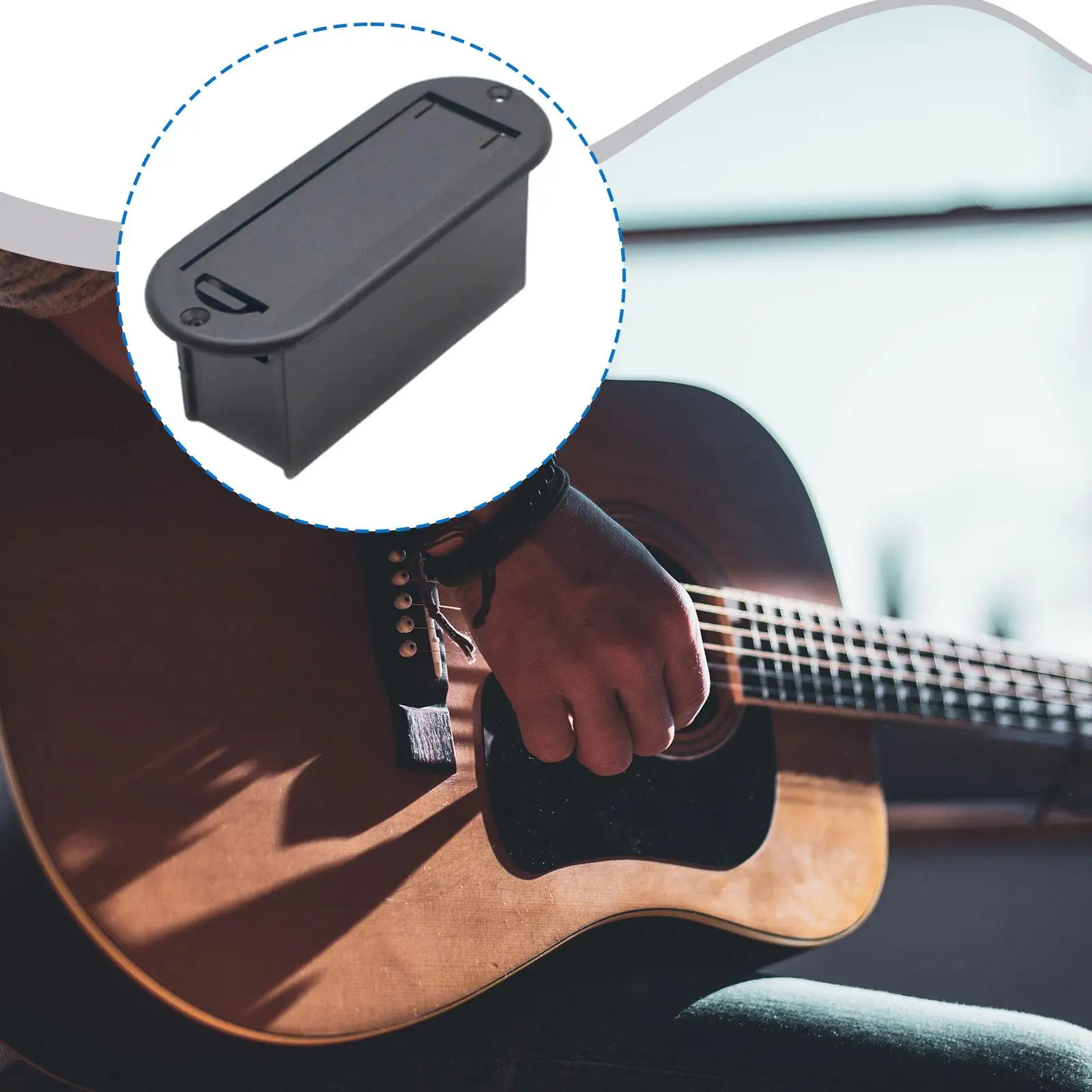 Guitar Pickup Box Compact Compartment PP Construction Easy Access Suitable for