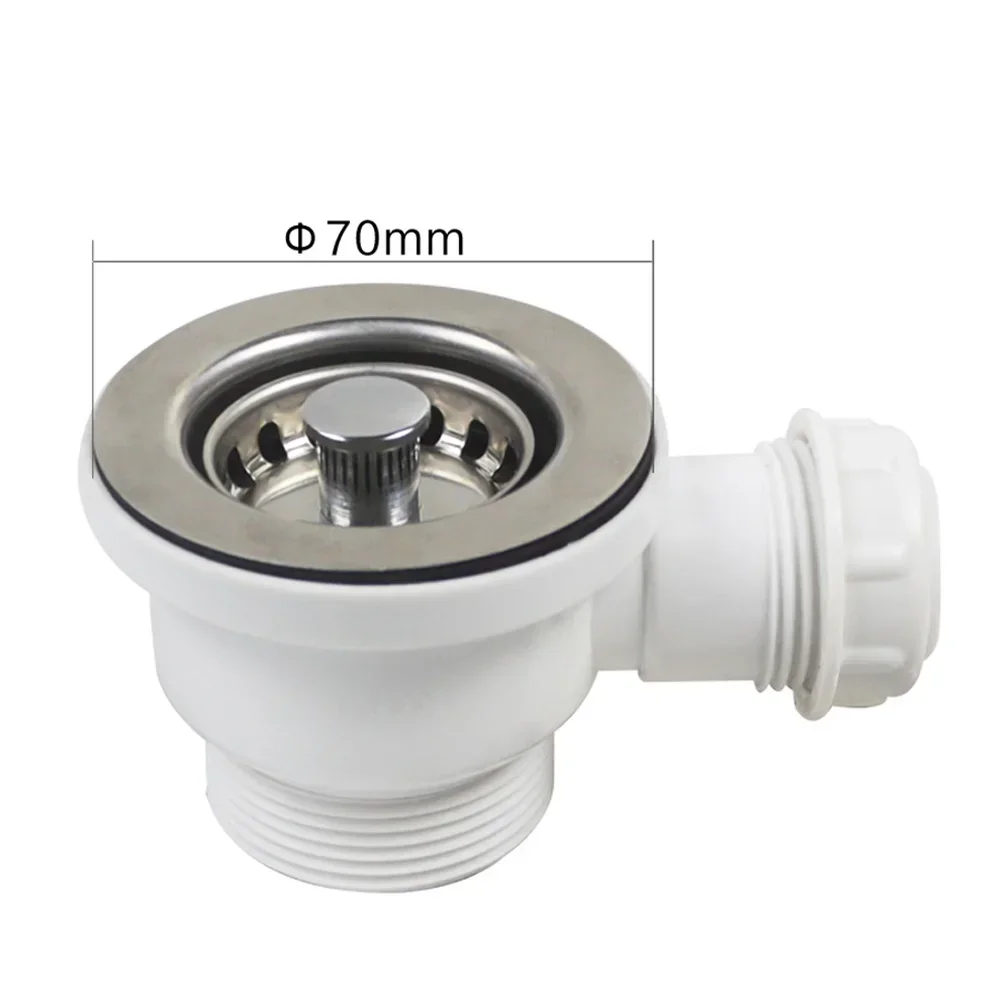 1pc Stainless Steel Kitchen Sink Strainer Drain 70mm Drainer Sinks Accessories Anti-clogging Kitchen Fixture Parts Durable