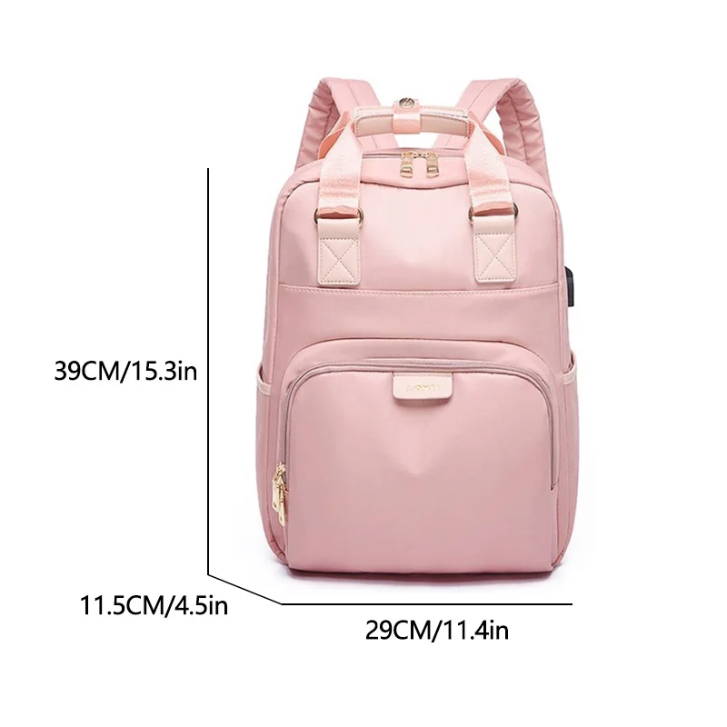 Women backpack large capacity USB backpack fashion waterproof 15.6 inch laptop backpack