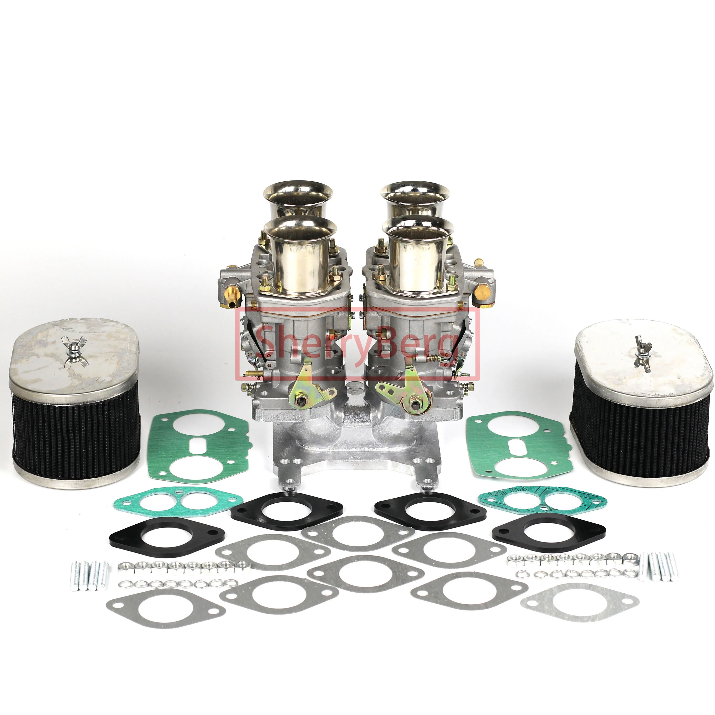 Kit de Conversión de Carburador SherryBerg Karb EMPI WEBER, Adaptador de 4 Barriles con Carburador Doble 48 IDF 48IDF para FORD CHEVY GM JEEP