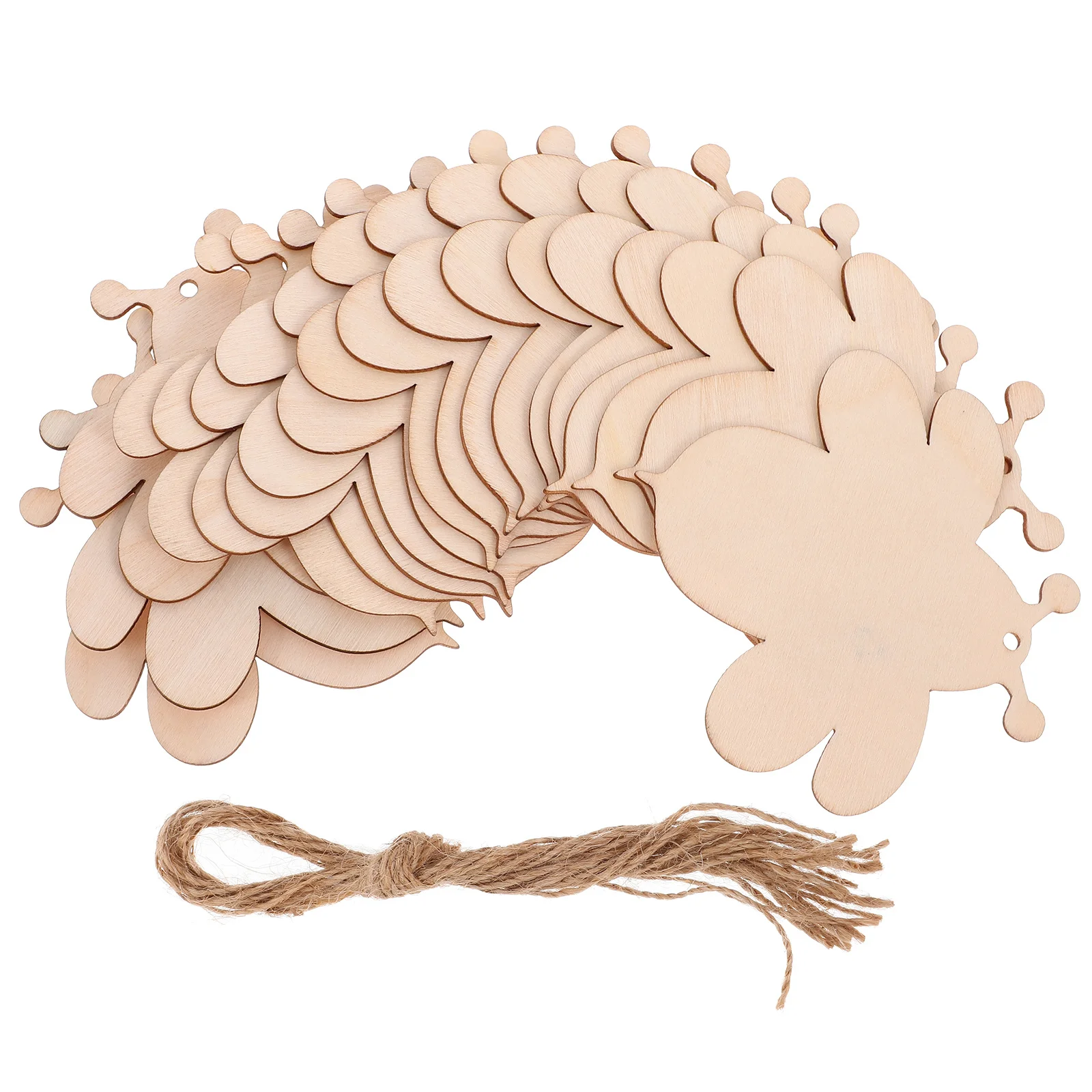 

1Set Wood Bee Cutouts Natural Unfinished Wooden Slices DIY Crafts Birthday Holiday Decoration Painting Supplies