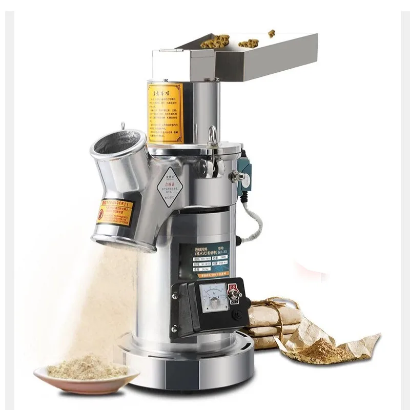 Commercial Herb Grinder Continuous Flow Grinding Machine Stainless Steel Grain Spice Pulverizer Efficient Fine Powder