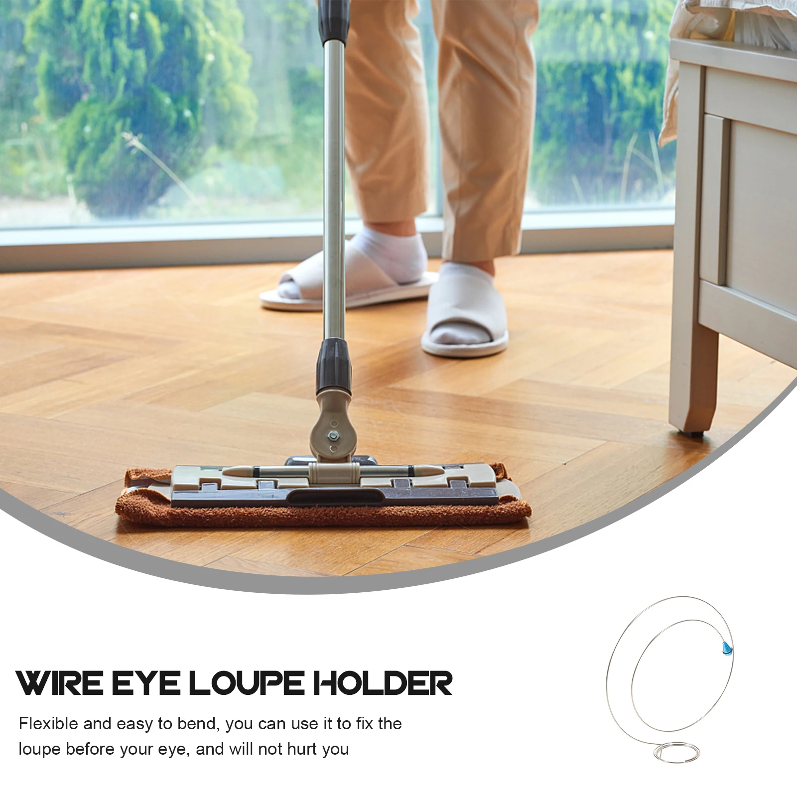 

2Pcs Wire Loupe Holder Adjustable Steel Circle Head Mounted Magnifier Fixer for Watch Repair Tool Small Lightweight Repair