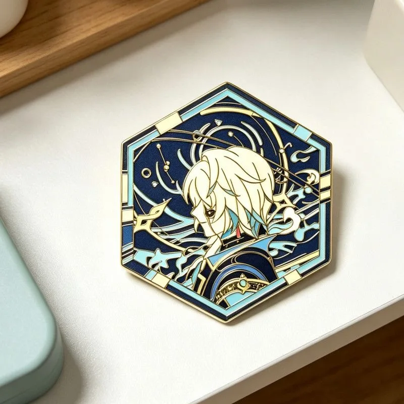Honkai: Star Rail Evanescia Cosplay-Anstecker, Spiel-Anime Anaxagoras Khaslana Cipher Pin, Niedliche Dekoration, Halloween-Party-Kostüm-Requisiten – Detail 16