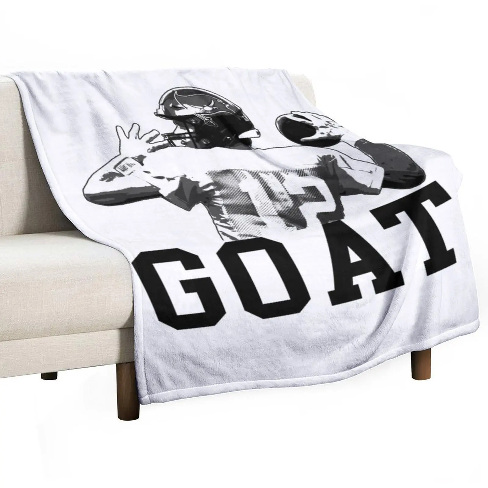 Brady Goat Throw Blanket Multi-Purpose Stuffeds manga Flannels Hairy Cute Plaid Blankets