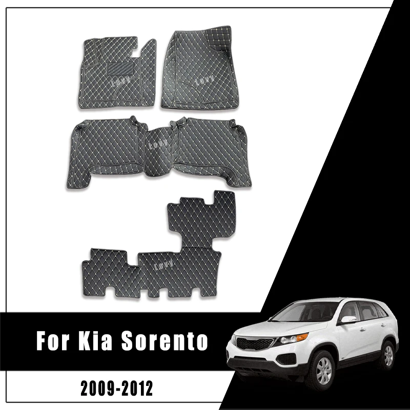 

For Kia Sorento Prime 2012 2011 2010 2009 (7 seats) Car Floor Mats Rugs Auto Interior Parts Carpets Foot Pads Accessories Covers