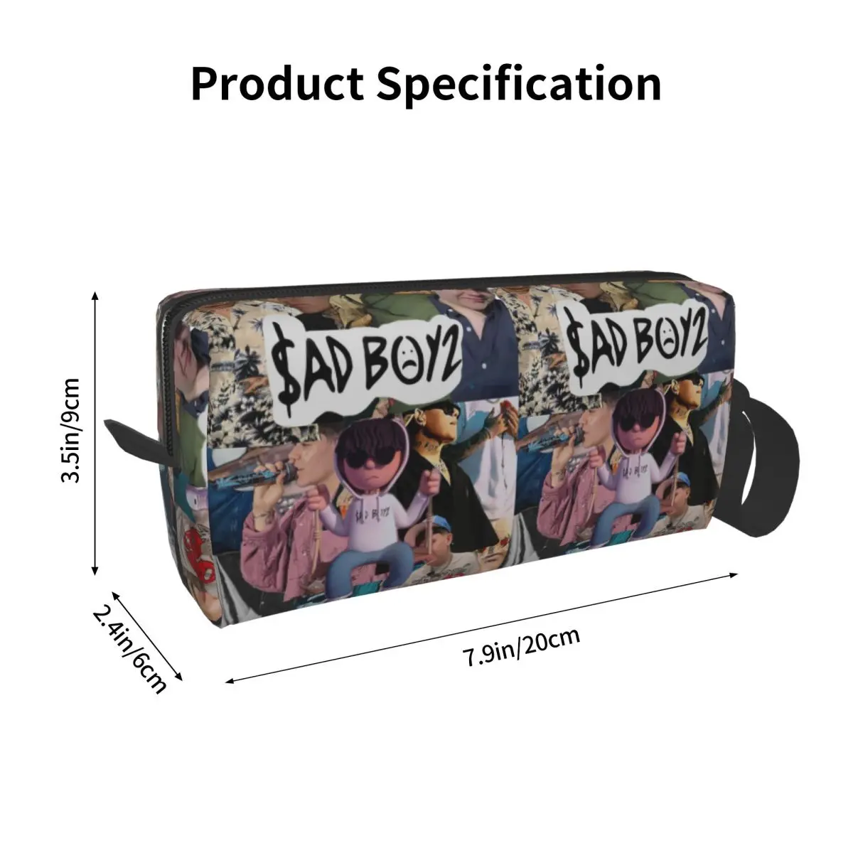 Junior H Merch Sad Boyz Pencil Case for Studen Pen Box Pencil Bag Stationery Supplies Women Cosmetic Bag