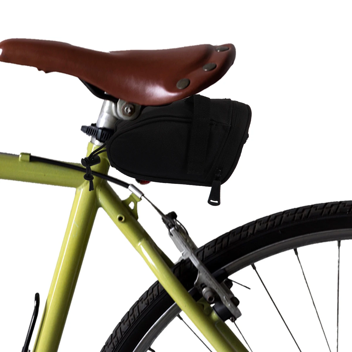 

【】Bike Backseat Bag Durable Cycling Handlebar Bag Quick Release Mount For Mountain Bike Storage Organizer Black