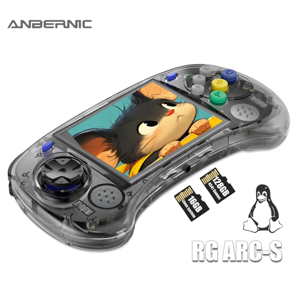 ANBERNICRG ARC-S Handheld Game Console 4.0 inch IPS Screen Linux System RK3566 64bit 5G WiFi Bluetooth 4.2 Retro Video Player