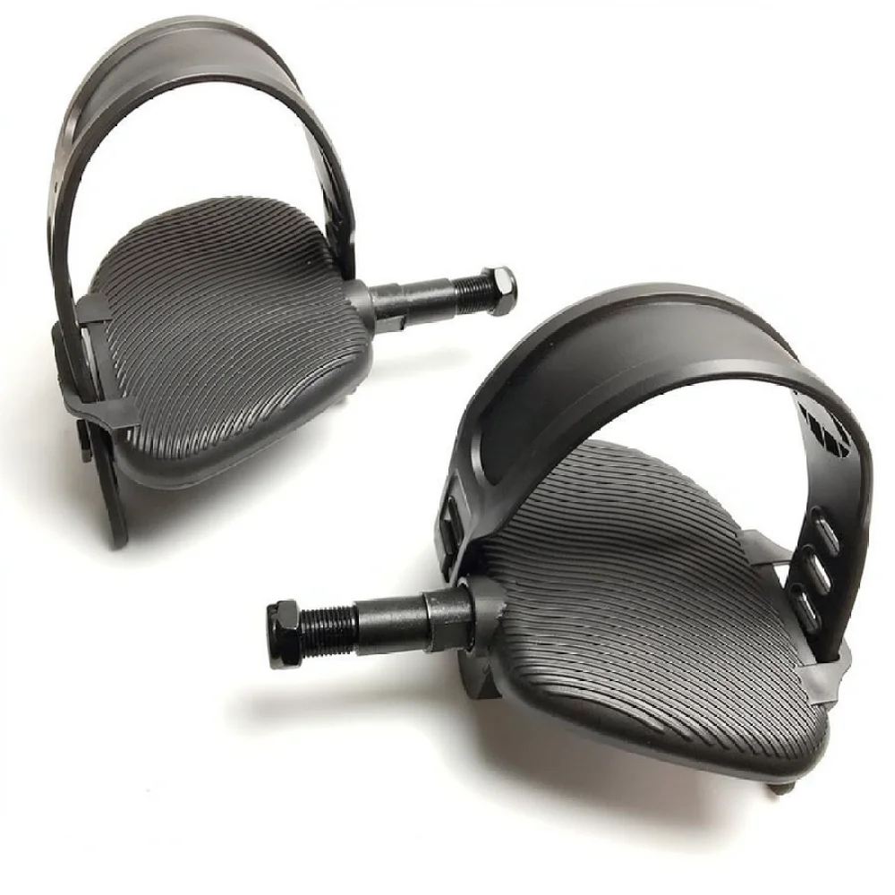 Durable Exercise Bike Pedals Replacement Parts Anti Slip Cycling Footrest For Indoor Stationary Fitness Equipment Gear