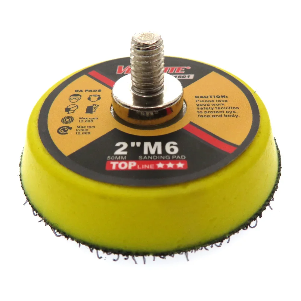 VIBRATITE 1-6 인치 DA 샌딩 패드 샌더 백킹 패드 M6 & 5/16 "-24 스레드 후크 및 루프 연마 전동 공구 액세서리 1 Pcs