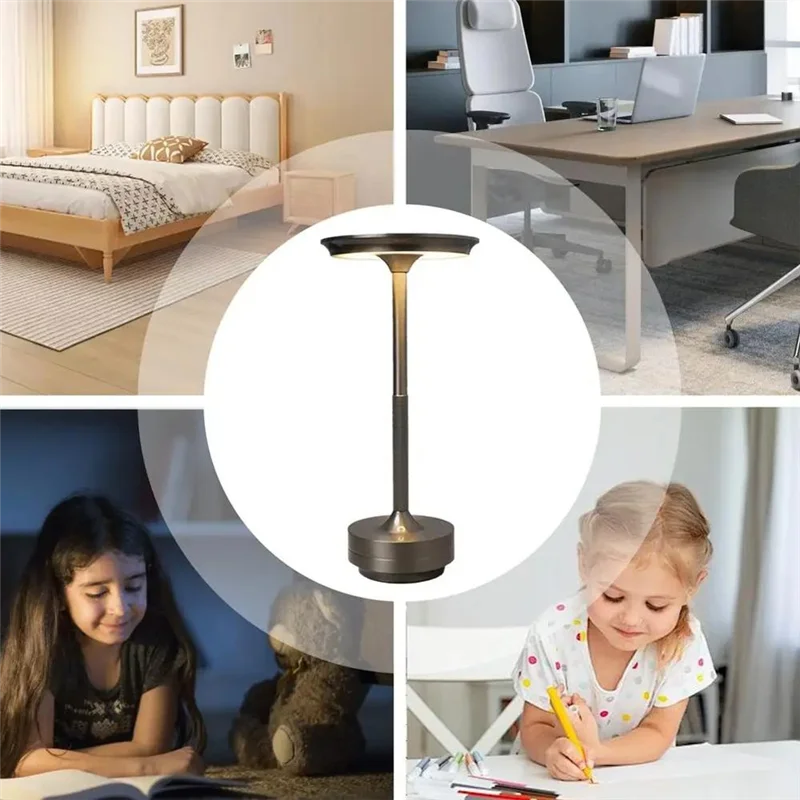 AEE2-Cordless Table Lamps Touch Control Atmosphere Light 2000Mah Rechargeable Battery Operated LED Table Lamp For Bedside