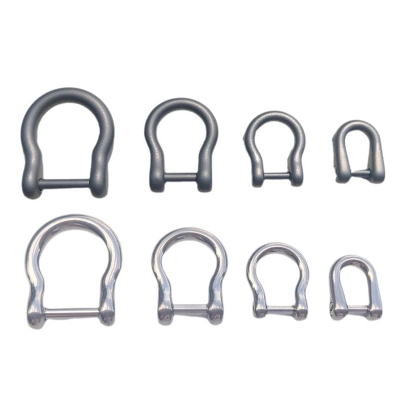 D-Rings with Closing Screw, Horseshoe D Shape D Rings Hook Screw in Shackles Semicircle D Rings for DIY Leather Crafts