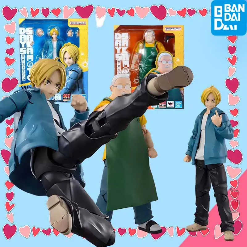 

Оригинальная аниме-фигурка Bandai SHF Shin Asakura Sakamoto Taro Sakamoto Days Poseable, теперь готовая к отправке, коллекционная фигурка