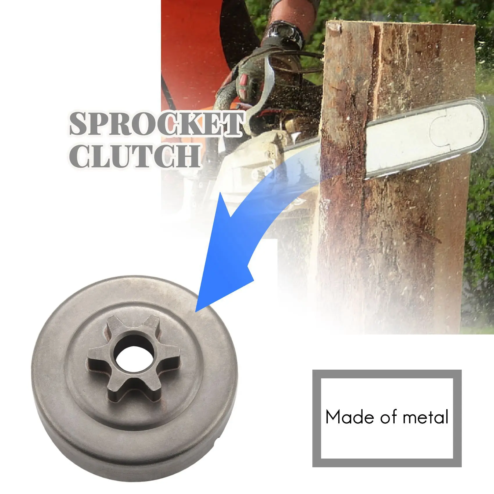 2X Sprocket Clutch 3/8 Inch For Stihl 017 018 021 023 025 Ms170 Ms180 Ms250 Chainsaw With Washer E-Clip Kit Replace-AT30 - view 5