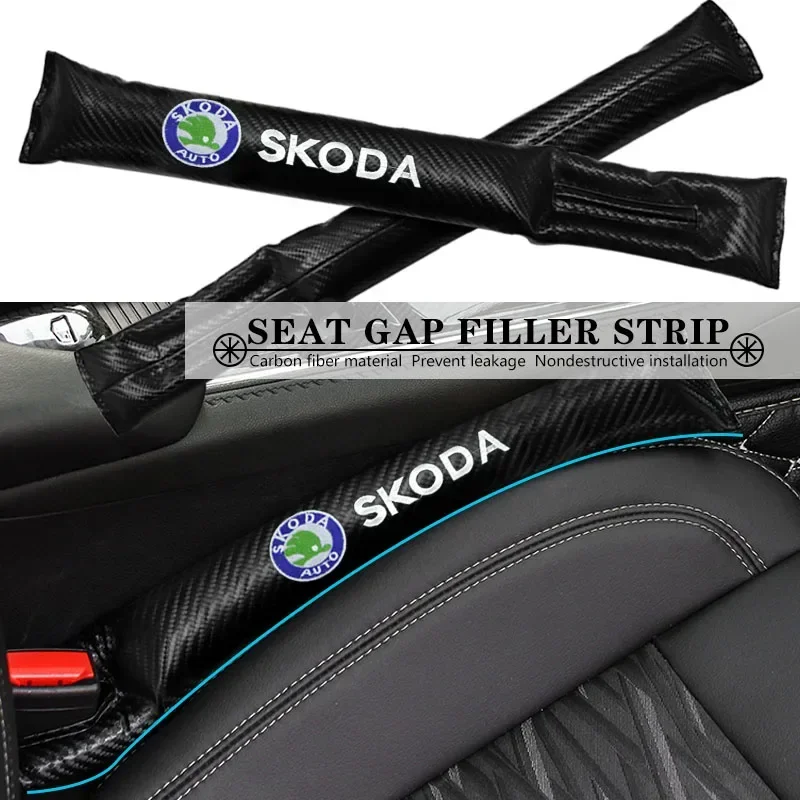 

Car Logo Safety Buckle Gap Filling Carbon Fiber Dust Plug For Skoda Fibia 2 Superb Octavia 2 MK2 FL A5 2009 2010 2011 Car Goods