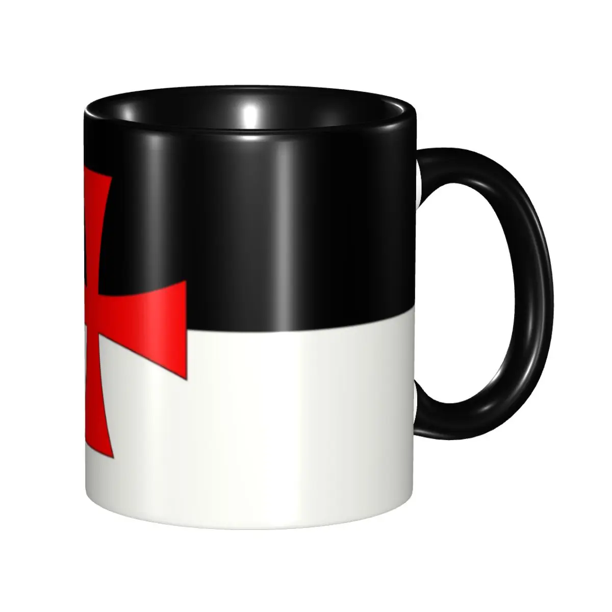 

Knights Templar Flag Mugs Personalized Medieval Warrior Crusades Cross Ceramic Coffee Mug Creative Gift