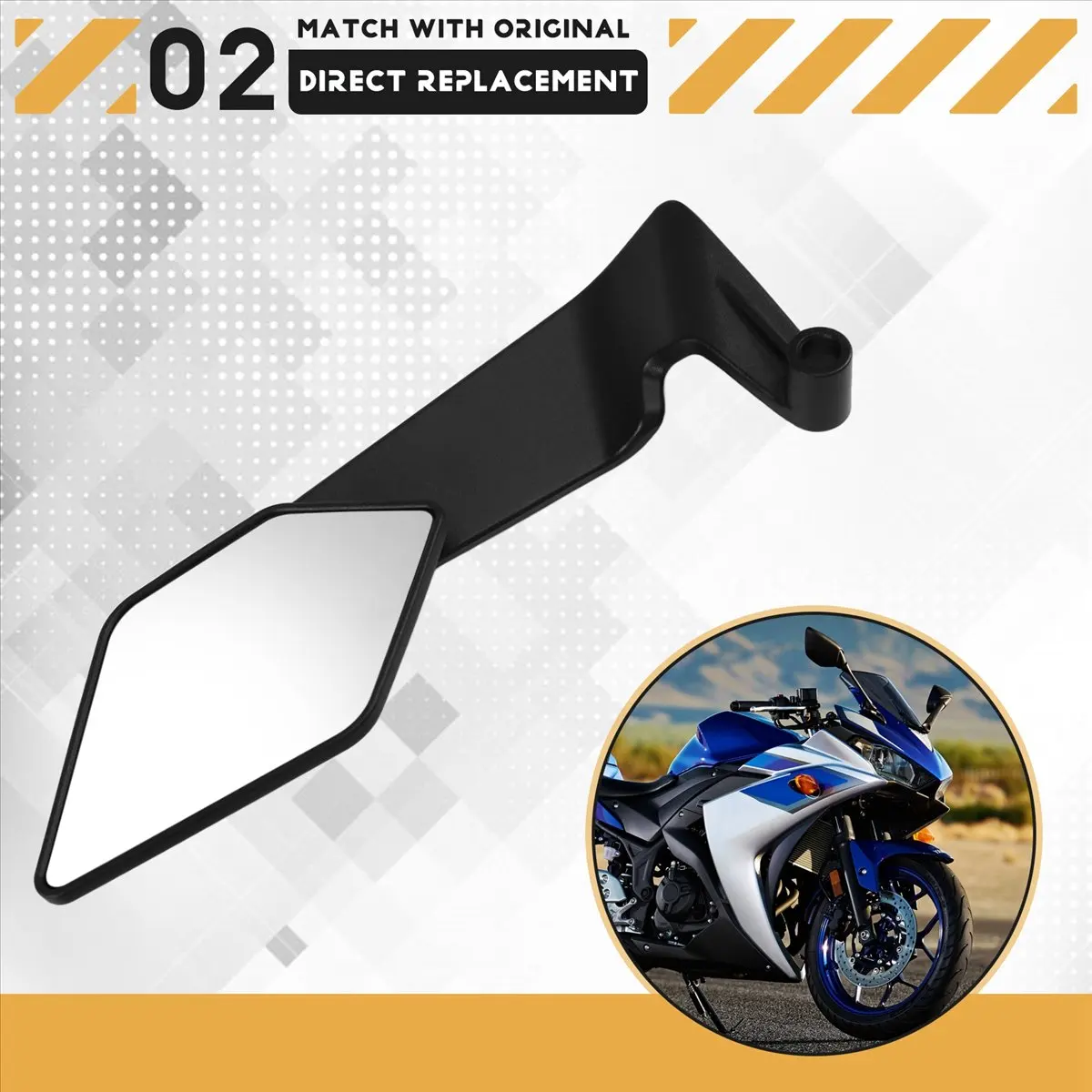 [Saleout]Motorcycle Universal Wing Rearview Mirror Foldable Stealth Winglets Side Mirror for for for for