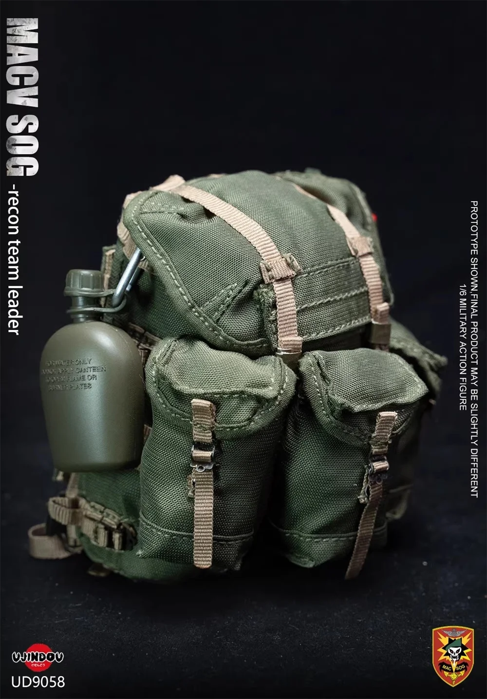 

1/6 UJINDOU UD9058 The US. Soldier S O G Doll Toys Model Backpack Bags Water Bottle Shoulder Bags Accessories For 12" Doll DIY