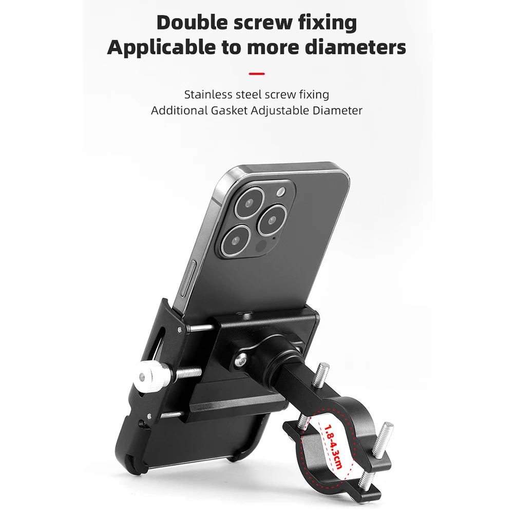 Bicycle Phone Holder 360° Rotation Aluminum Alloy MTB Bike Phone GPS Bracket Scooter Motorcycle Handlebar Mount Cell Phone Stand