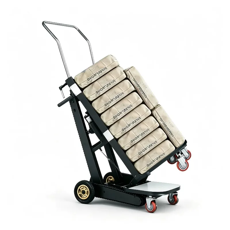 New Automatic Electric Silent Tracked Stair-climbing Machine; Foldable Portable Heavy Duty Carbon Steel 300kg Load Retail