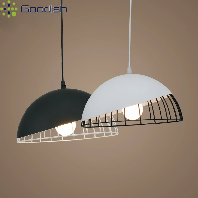 

Modern Simplicity Semi-Round Macaron Color LED Pendant Light Metal Reticular Shaded Lamp for Bedroom Home Decoration Chandelier