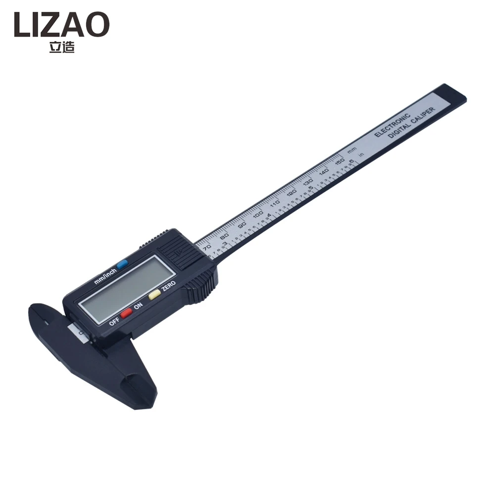 LIZAO 0-150mm 6 Inch Digital Vernier Caliper LCD Screen Carbon Fiber Electronic Micrometer Gauge Industrial Measuring Tool