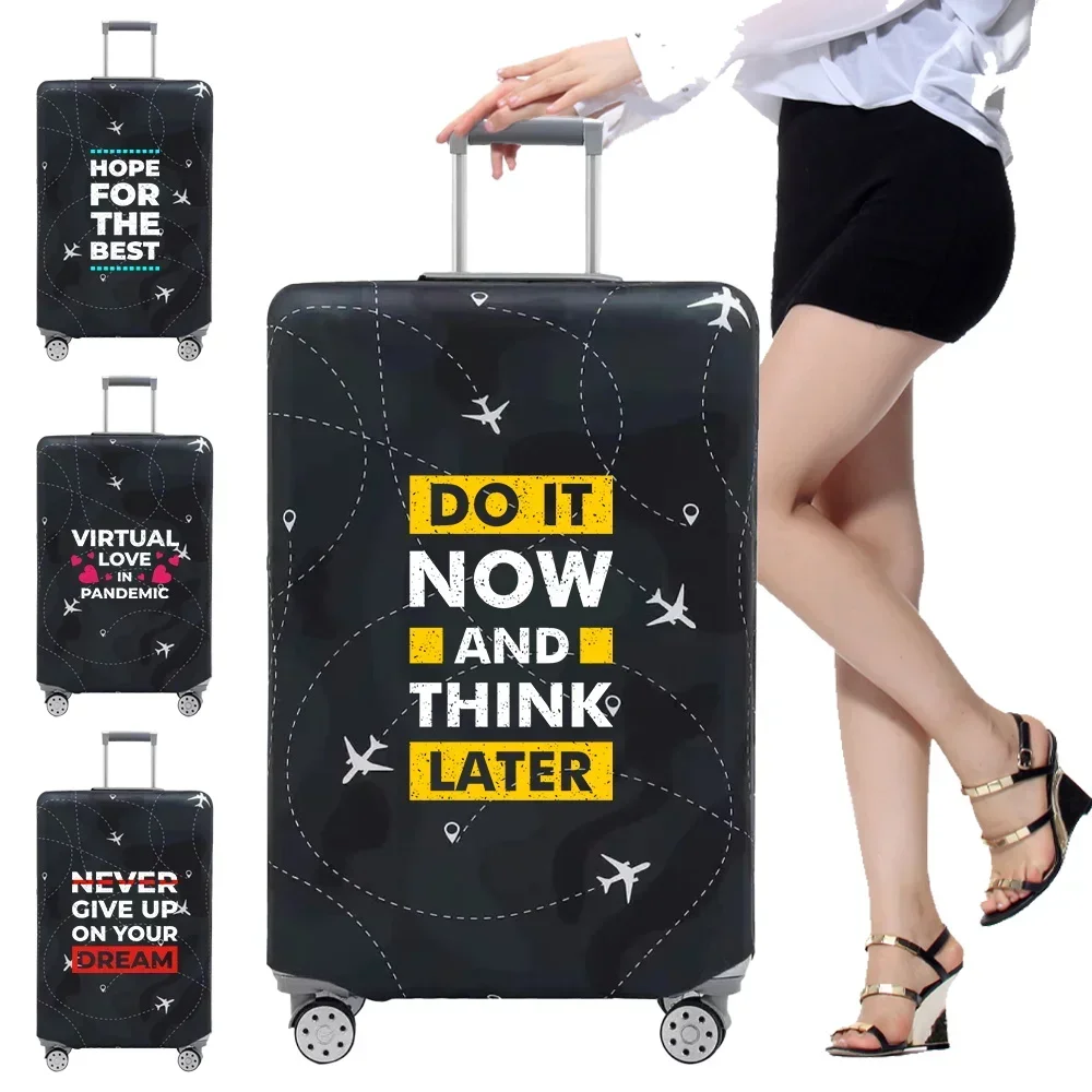 Luggage Protective Cover Dust Cover Anti-Scratch Portable Suitcase Trunk Holders Case Travel Accessories Phrase Printing