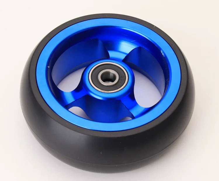 4 Inch 5 Inch Aluminum Alloy Front Wheel Casters High Speed Wear Resistant Sports Wheelchair Replacement Accessories view 4