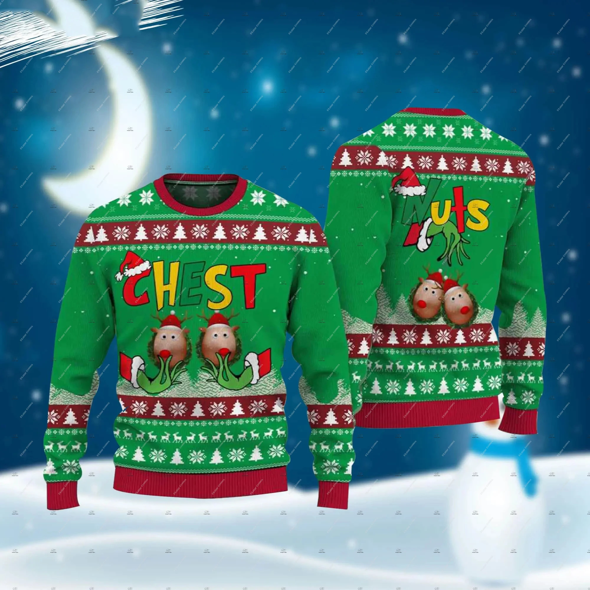 Christmas Cosplay Santa Claus Pet Anime Cartoon Skull Vintage Winter Ugly Sweater 3DPrint Harajuku Pullover Funny Long Sleeves X