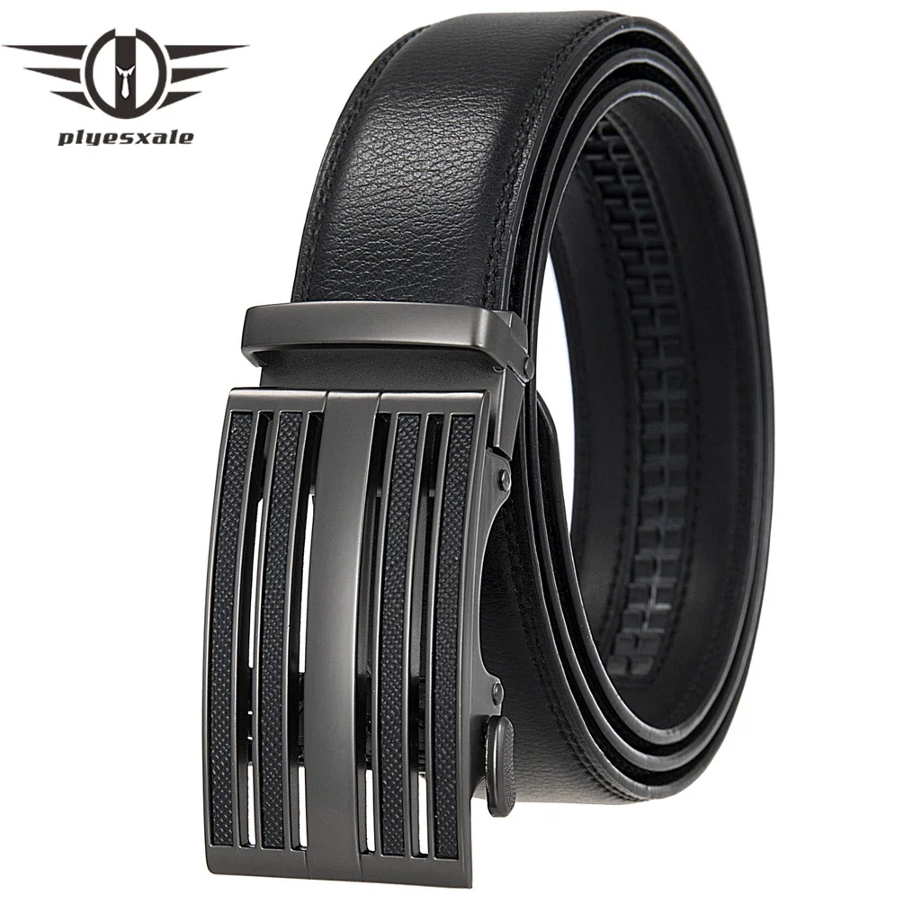 

Plyesxale Fashion Designer Men Automatic Buckle Leather Luxury Belt Business Male Alloy Buckle Belts For Men Ceinture Homme B966