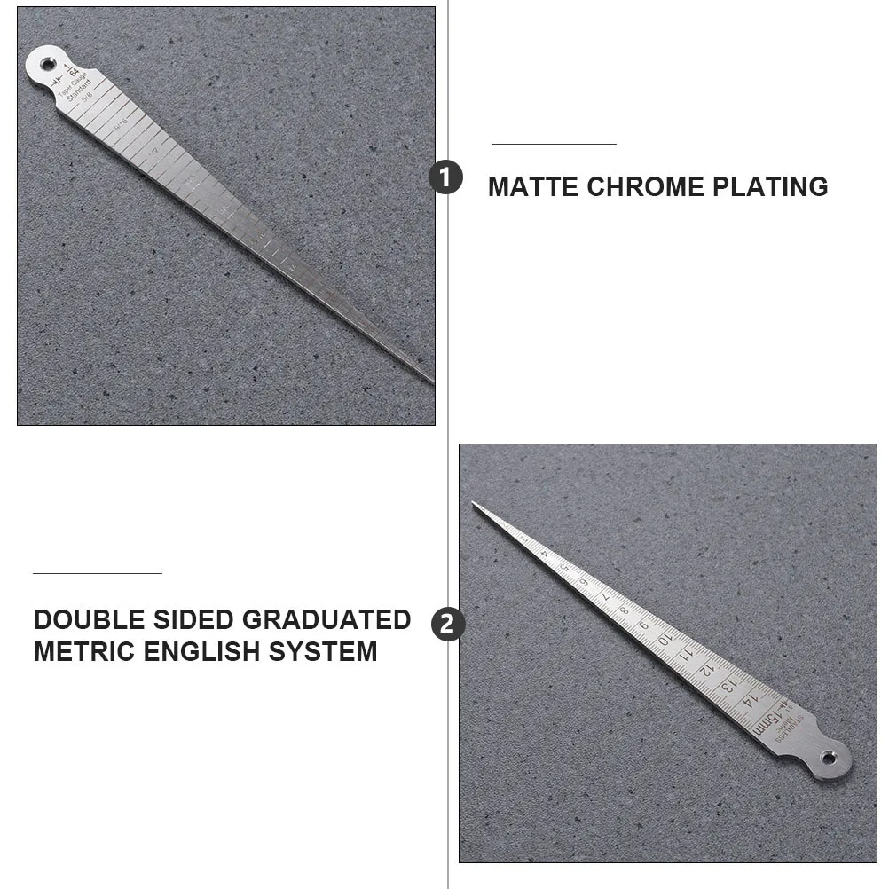 เครื่องมือวัดงานเชื่อมแบบเทเปอร์ เมตริก 0-15 มม. สีเงิน แบบบาง ตัวเลขชัดเจน อ่านง่าย