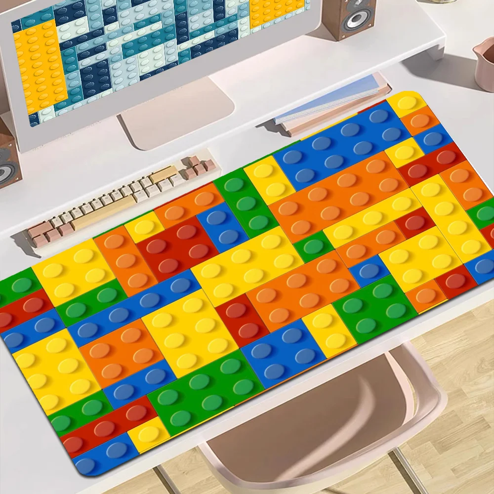 Colorful Geometric Building Blocks Toy Animation PC Gaming Mouse Pad Gamer Desk Mats Keyboard Mause Muismat For PC Mouse Carpet