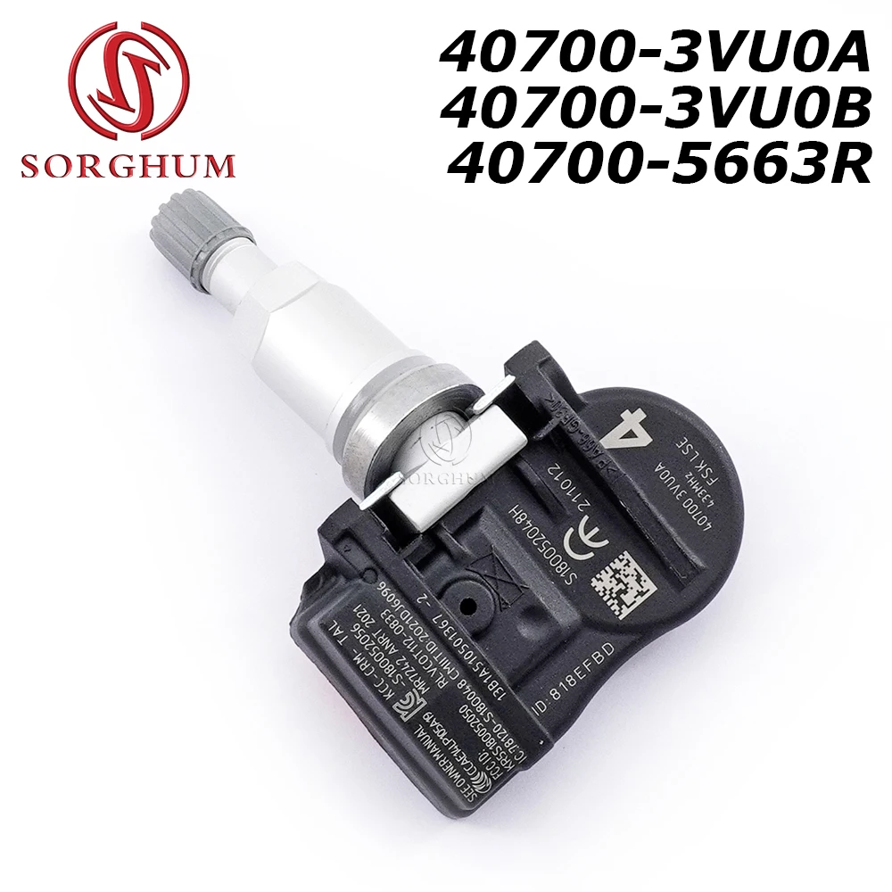 

TPMS Tire Pressure Sensor For Lada Vesta Renault Koleos Nissan NP300 NV200 Note Cabstar 40700-3VU0A 40700-5663R