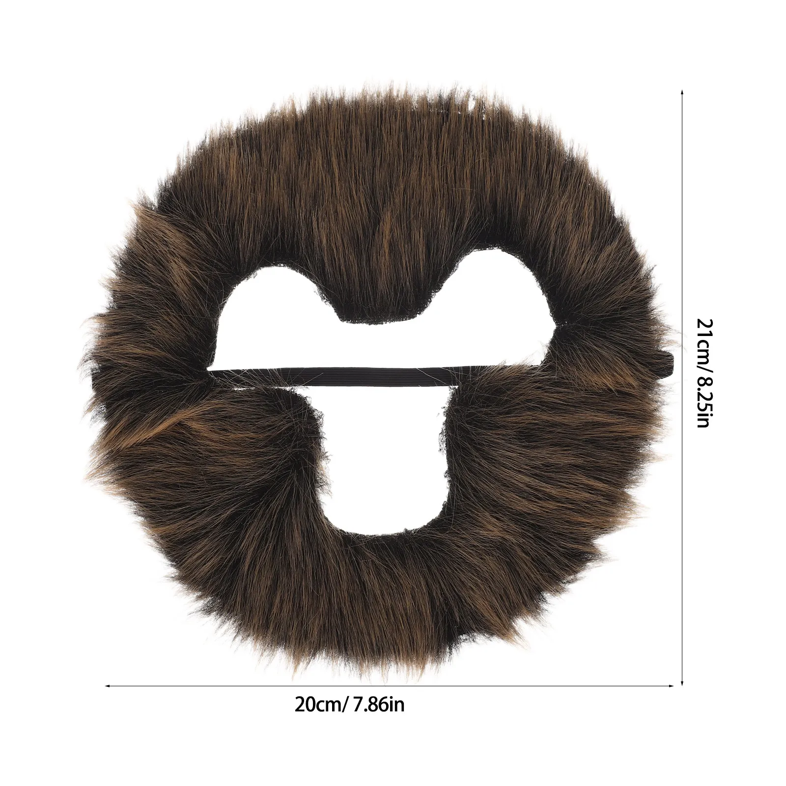 Fake Monkey Beard Brown Realistic Facial Hair Costume for Men Women Masquerade Holiday Theme Cosplay Stage Props