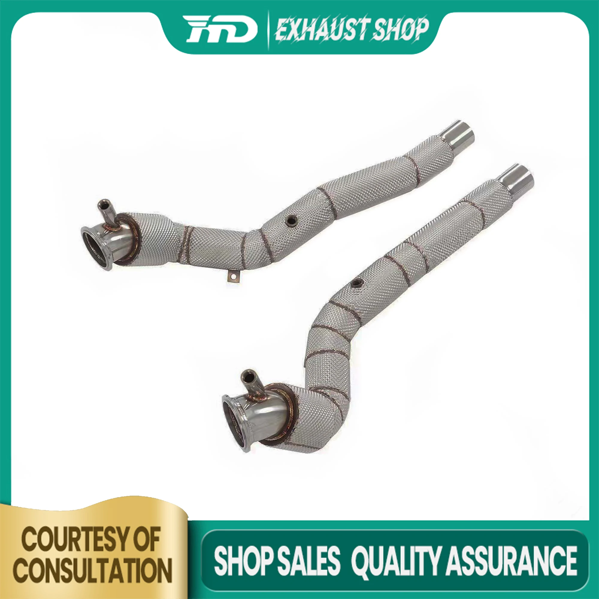 

High Quality Downpipe For Ferrari California T 3.9T Stainless Steel Heat Shield High Flow Performance Exhaust System HMD