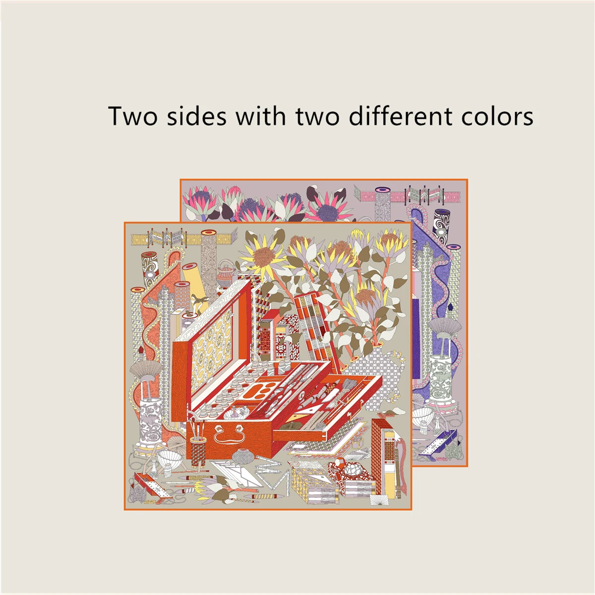 

Summer Silk Twill Scarf 53CM Luxury Designer Small Square Bandanas Herms Rolled Edge Shawls Head Hair Scarves Mother Gift