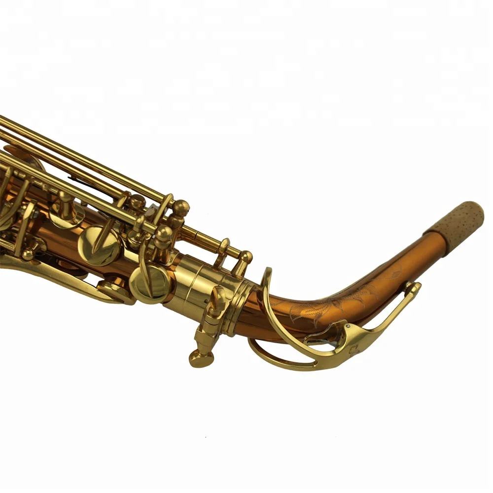 Eb Tone Alto Saxophone High Grade Phosphor Copper Gold Brass Body Large Bell Wind Instrument for Stage Performance Exam Practice
