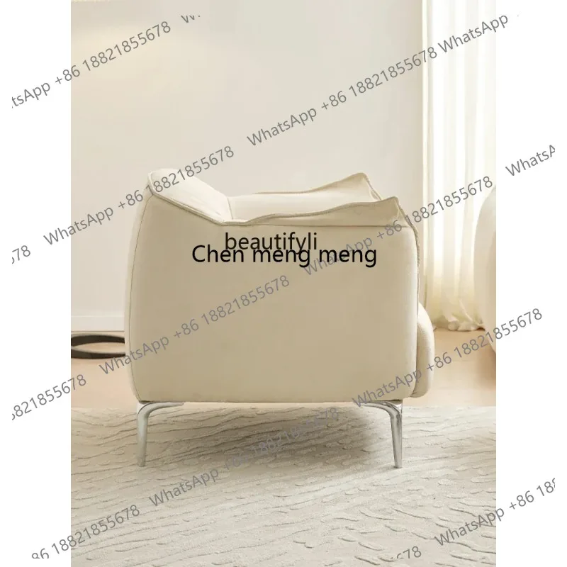 

new HJ Light Luxury Single-Seat Sofa Chair Chair Leisure Chair Single Cream Style Living Room Sofa ss 26