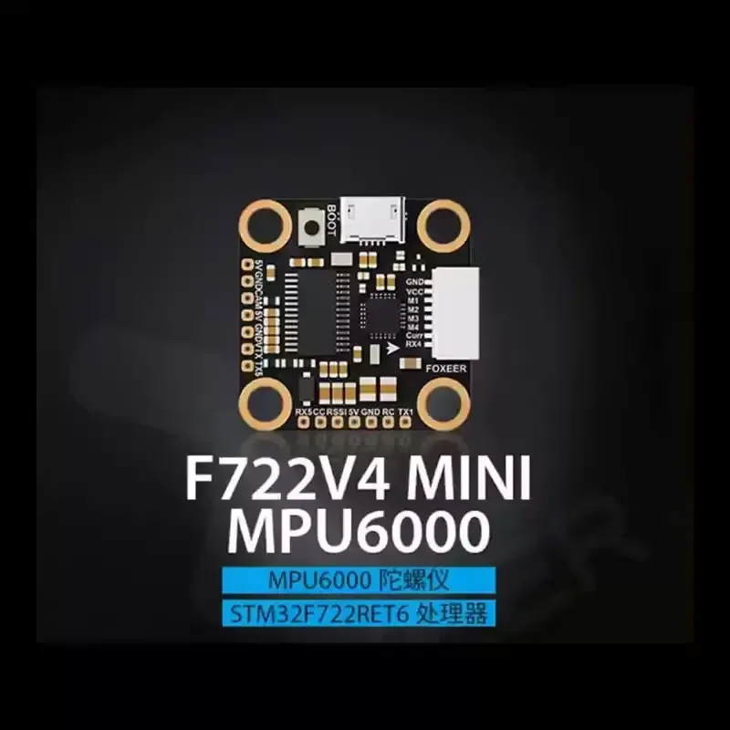 FOXEER F722 V4 Mini Flight Controller 5V 2A BEC MPU6000 Racing FPV Drone FC for RC Quadcopter DIY Assembly High Performance