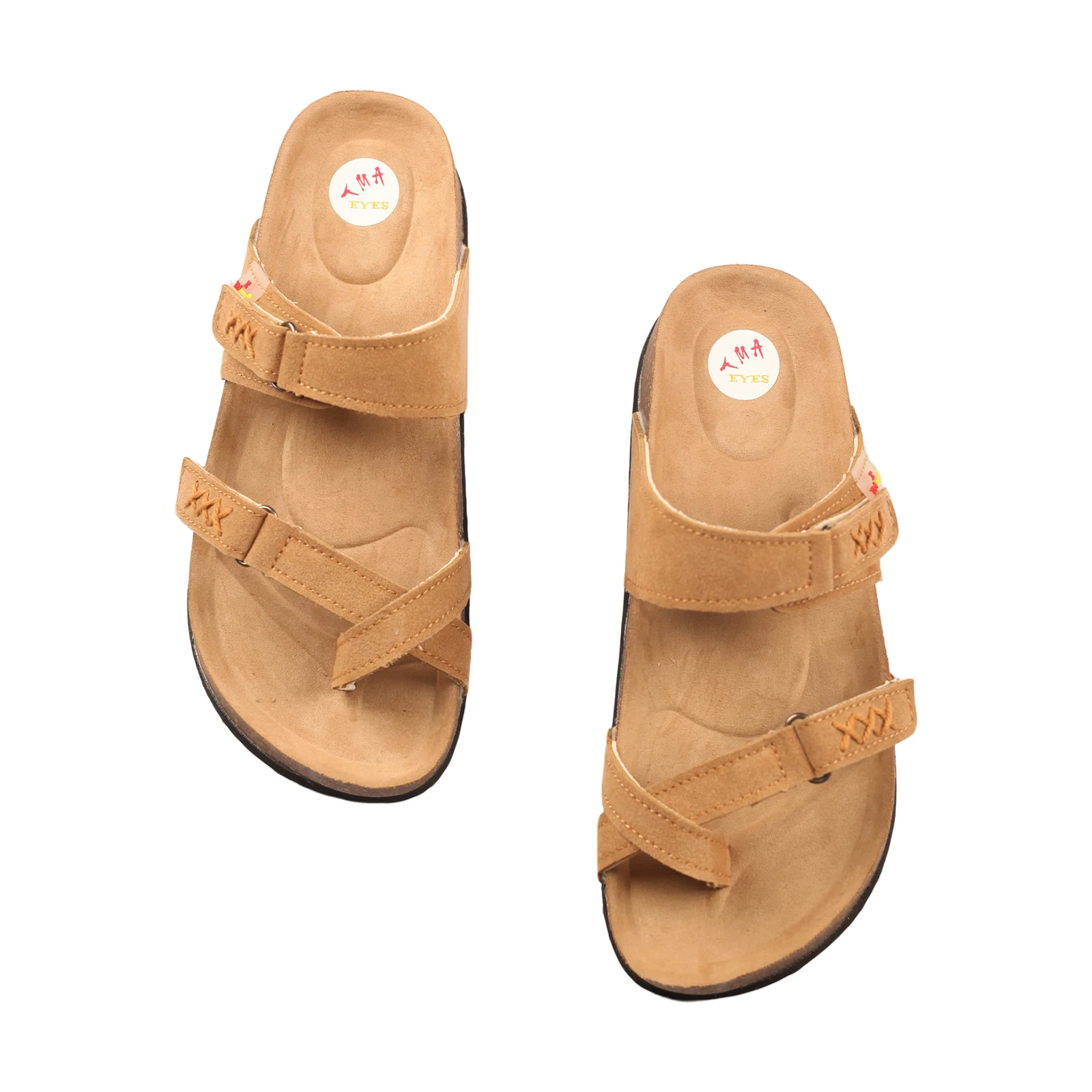 TMA EYES Sommerliche, lässige, farbblockierte, dicksohlige Slipper mit Zehenclip – coole Outdoor-Schuhe – Detail 5