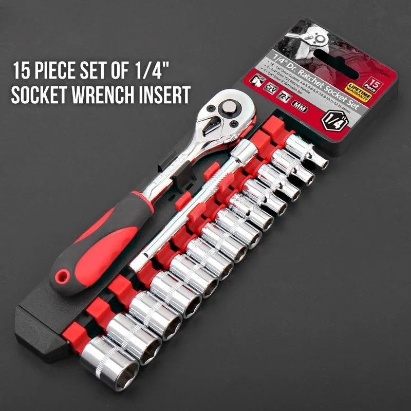 

Apollo 12PC 3/8" Drive Ratchet Socket Wrench Set, Metric 8-21mm Chrome CrV 72T Professional Mechanic Tool Set with Comfort Grip