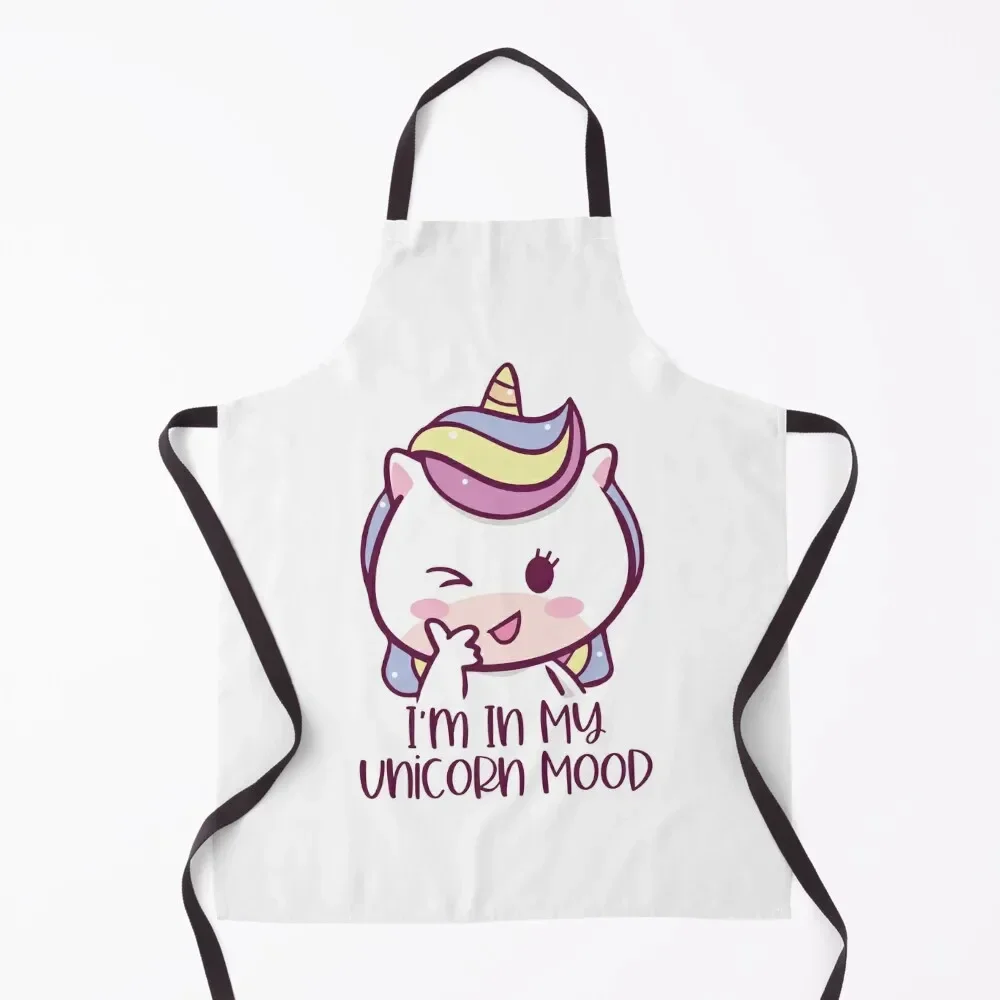 

Unicorn I'm In My Unicorn Mood - Mischievous Unicorn Apron Kitchen Apras Man Funny Apron